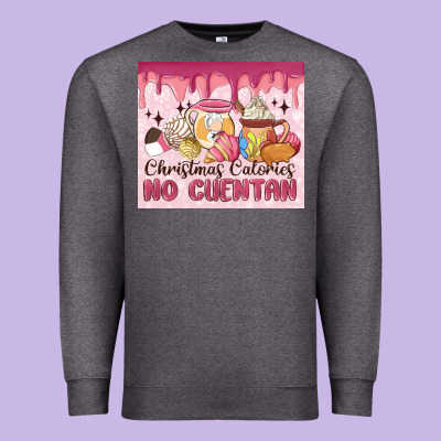Christmas Calories No Cuentan Premium Sweatshirt Designed By Maliassmallbusiness