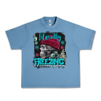 Pebble Blue literally freezing skull Urban Heavy Tee - FaDigitalArtStudio