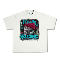 Pistachio literally freezing skull Urban Heavy Tee - FaDigitalArtStudio