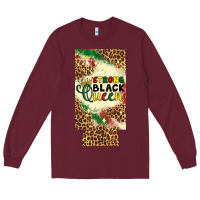 Burgundy strong black queen 12 oz can cooler (slim) Long Sleeve Tee - Artiststas