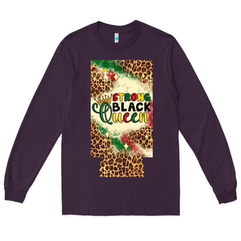 Strong Black Queen 12 Oz Can Cooler (slim) Long Sleeve Tee by Artiststas | Teevron