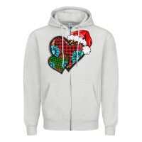 Christmas Heart Gemstones Leopard Zipper Hoodie | Teevron