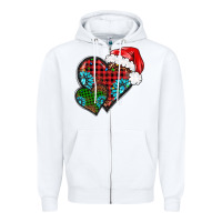 White Christmas heart gemstones leopard Zipper Hoodie - BarkalooDesign