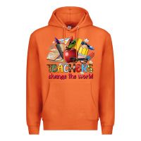 Carrot teachers change the world Premium Hoodie - Artiststas