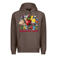 Coffee teachers change the world Premium Hoodie - Artiststas