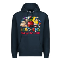Navy teachers change the world Premium Hoodie - Artiststas
