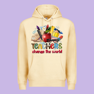 Teachers Change The World Premium Hoodie Designed By Artiststas