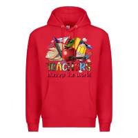 Red teachers change the world Premium Hoodie - Artiststas
