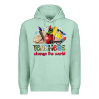 Seafoam teachers change the world Premium Hoodie - Artiststas