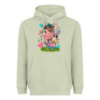 Matcha little cute cow Heavyweight Hoodie - NancyCooperArtShop