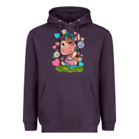 Plum little cute cow Heavyweight Hoodie - NancyCooperArtShop