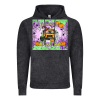 Vintage Black Halloween School Bus Vintage Hoodie - texasbilliewilder