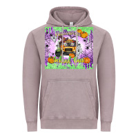 Vintage Zinc Halloween School Bus Vintage Hoodie - texasbilliewilder
