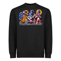 Black USA 4th of July gnomes  4th of july Heavyweight Sweatshirt - CowGirlArtShop