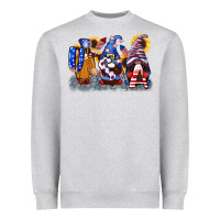 Heather Grey USA 4th of July gnomes  4th of july Heavyweight Sweatshirt - CowGirlArtShop