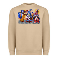 Mushroom USA 4th of July gnomes  4th of july Heavyweight Sweatshirt - CowGirlArtShop