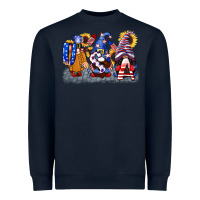 Navy USA 4th of July gnomes  4th of july Heavyweight Sweatshirt - CowGirlArtShop