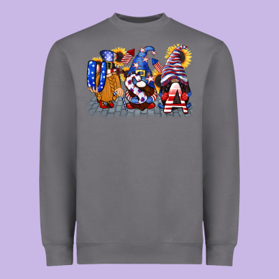 Usa 4th Of July Gnomes  4th Of July Heavyweight Sweatshirt Designed By Cowgirlartshop
