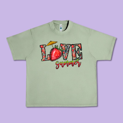 Love Summer Urban Heavy Tee Designed By Cowhidedigitalart