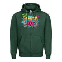 Sports Green summer mom Zipper Hoodie - NancyCooperArtShop