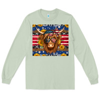 Matcha 4th of july longhaired cow tumbler Long Sleeve Tee - Jasminsmagicworld