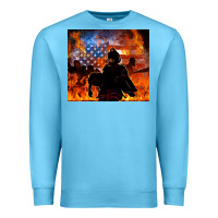 Ocean Blue western firefighters Premium Sweatshirt - MaliasSmallBusiness