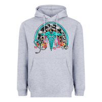 Heather Grey nurse rainbow Heavyweight Hoodie - NancyCooperArtShop