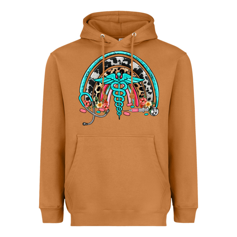 Nurse Rainbow Heavyweight Hoodie by NancyCooperArtShop | Teevron