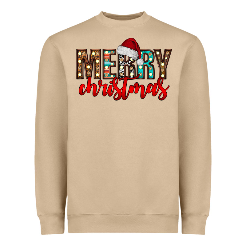 Merry Christmas Heavyweight Sweatshirt by CowhideDigitalArt | Teevron