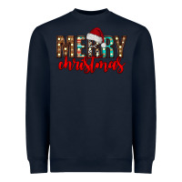 Navy merry christmas Heavyweight Sweatshirt - CowhideDigitalArt