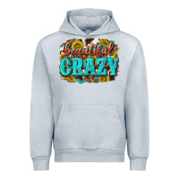 Heather Grey Western Beautiful Crazy Urban Hoodie - texasbilliewilder