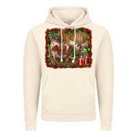 Vintage Artic christmas farm animals Vintage Hoodie - RanaPortraitStore