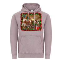 Vintage Zinc christmas farm animals Vintage Hoodie - RanaPortraitStore