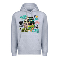 Heather Grey mens mental health matters Premium Hoodie - Artiststas