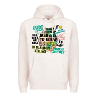 Pale Pink mens mental health matters Premium Hoodie - Artiststas