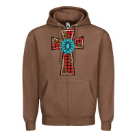Chestnut christmas cross Zipper Hoodie - BarkalooDesign