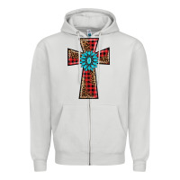 Dove Grey christmas cross Zipper Hoodie - BarkalooDesign