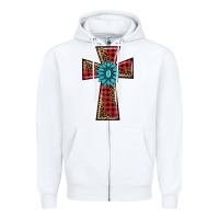White christmas cross Zipper Hoodie - BarkalooDesign