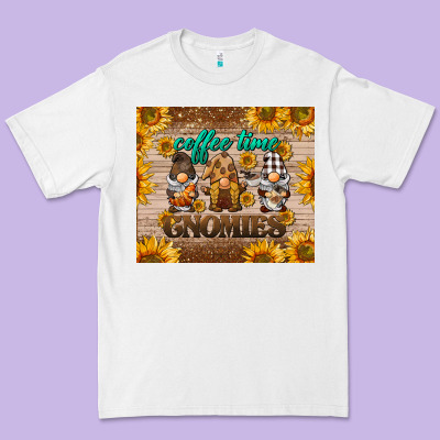 Coffee Time Gnomies Premium Tee Designed By Barkaloodesign