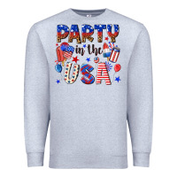 Heather Grey party in the usa Premium Sweatshirt - NancyCooperArtShop