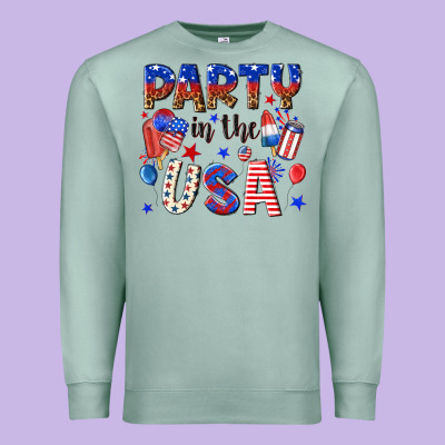 Party In The Usa Premium Sweatshirt Designed By Nancycooperartshop