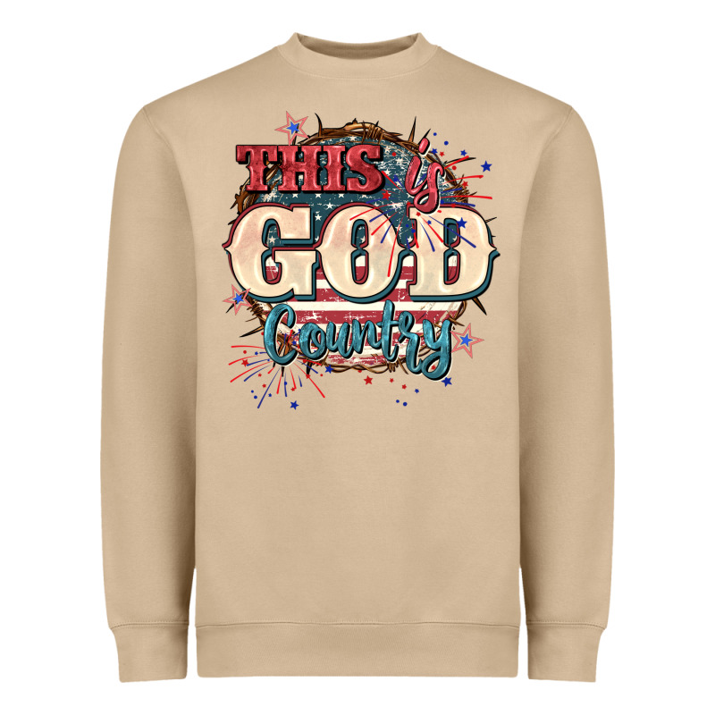 This Is God Country 4th Of July Heavyweight Sweatshirt by CowGirlArtShop | Teevron