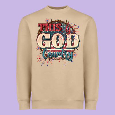 This Is God Country 4th Of July Heavyweight Sweatshirt Designed By Cowgirlartshop
