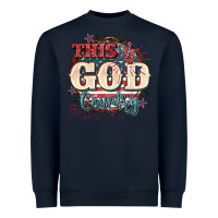 Navy This is god country 4th of july Heavyweight Sweatshirt - CowGirlArtShop
