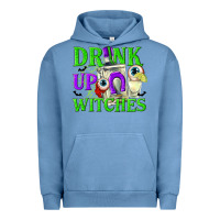 Pigment Pebble Blue Drink Up Witches Urban Hoodie - texasbilliewilder