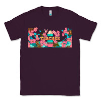 Plum teacher floral pencil libbey glass Classic Tee - BundleAndBundleShop
