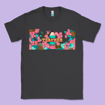 Teacher Floral Pencil Libbey Glass Classic Tee Designed By Bundleandbundleshop