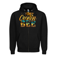 Black queen bee Zipper Hoodie - LillyAllenDesigns