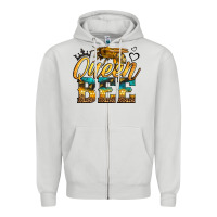Dove Grey queen bee Zipper Hoodie - LillyAllenDesigns
