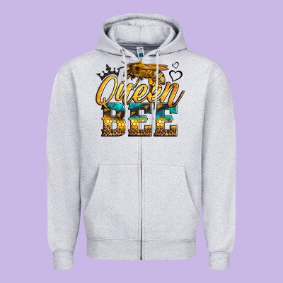Queen Bee Zipper Hoodie Designed By Lillyallendesigns